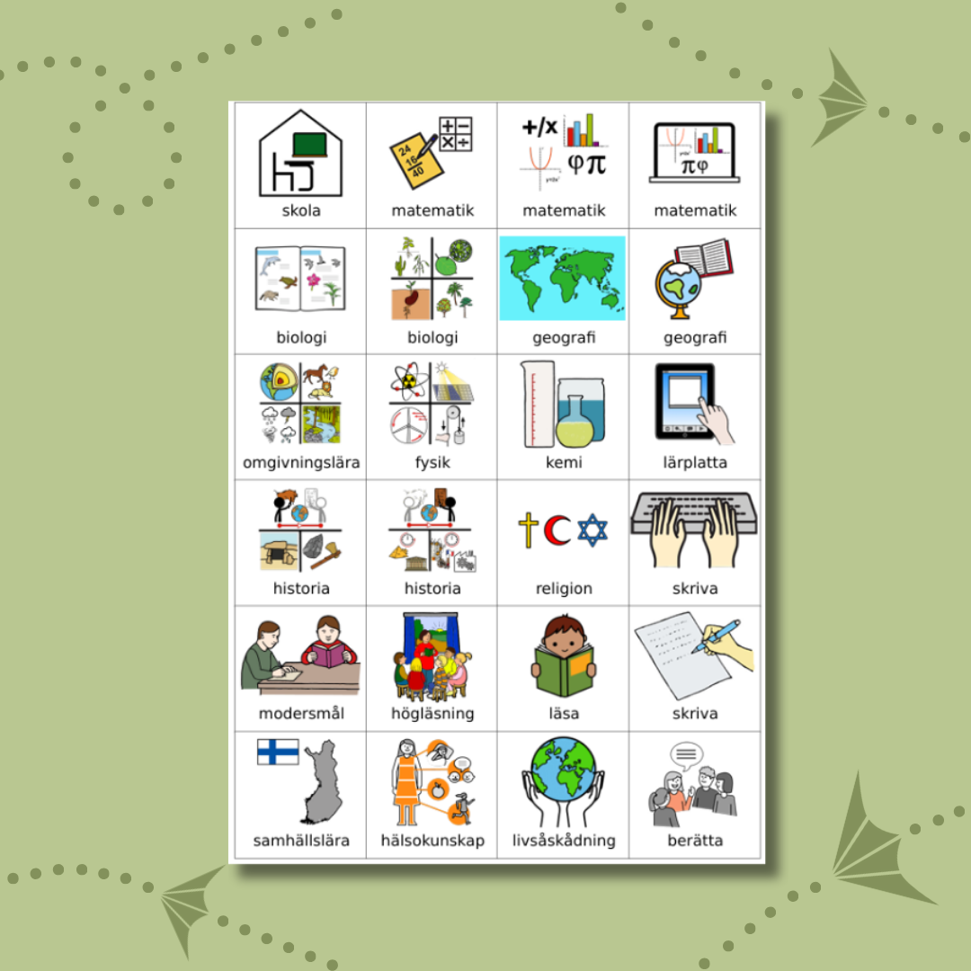 Pärmbilden för Veckoschema - bildstöd