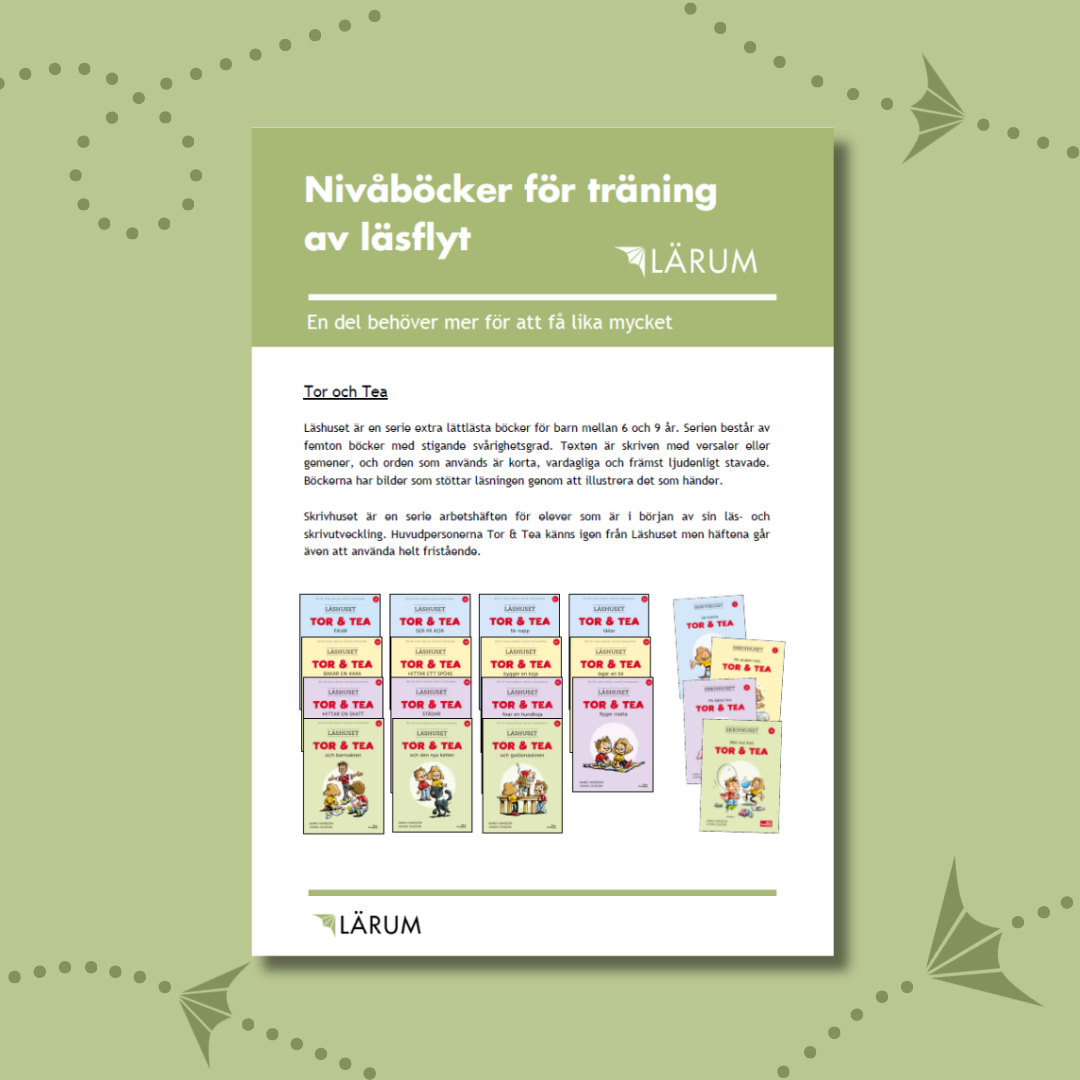 Pärmbilden för Infoblad - Nivåböcker för träning av läsflyt
